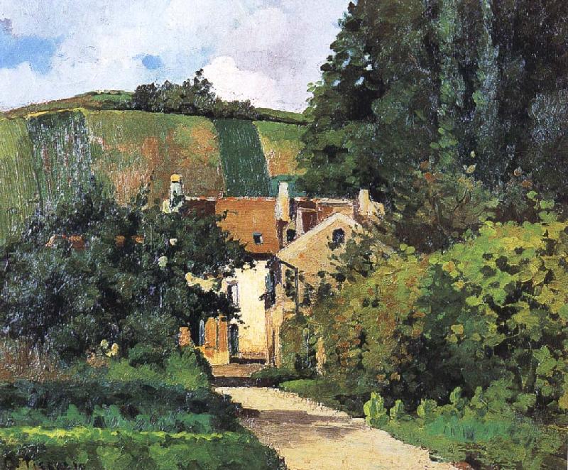 Camille Pissarro Pang plans scenery Schwarz oil painting image